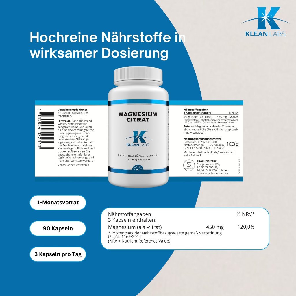 Klean Labs Magnesium Citrat