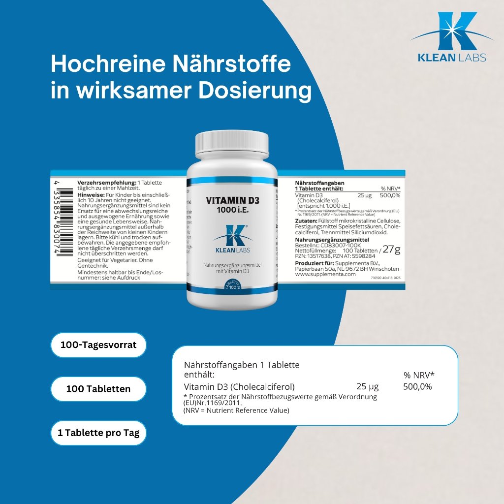 Klean Labs Vitamin D 1000 i.E.