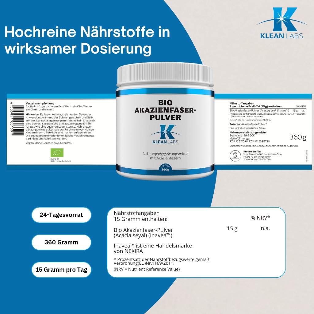 Klean Labs Akazienfaser-Pulver