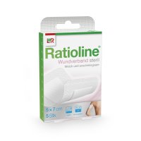 RATIOLINE Wundverband 7x5 cm steril
