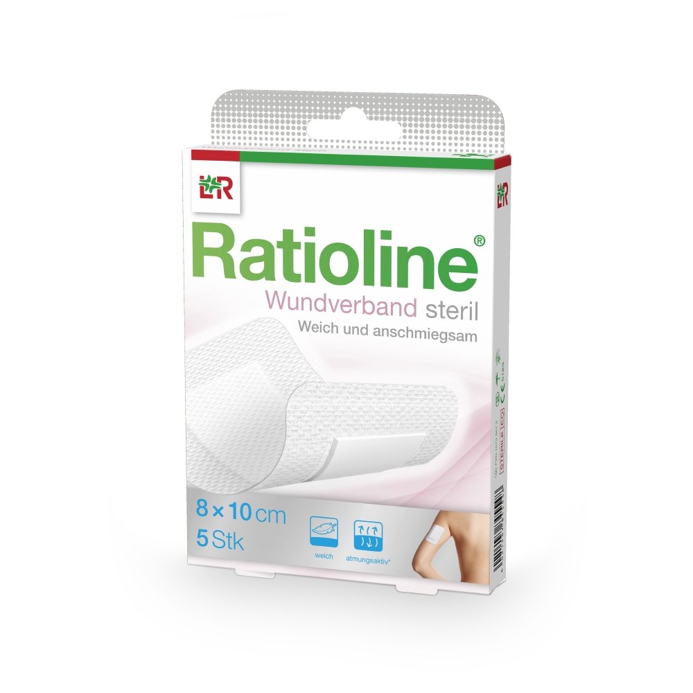 Ratioline Wundverband, steril 8x10cm