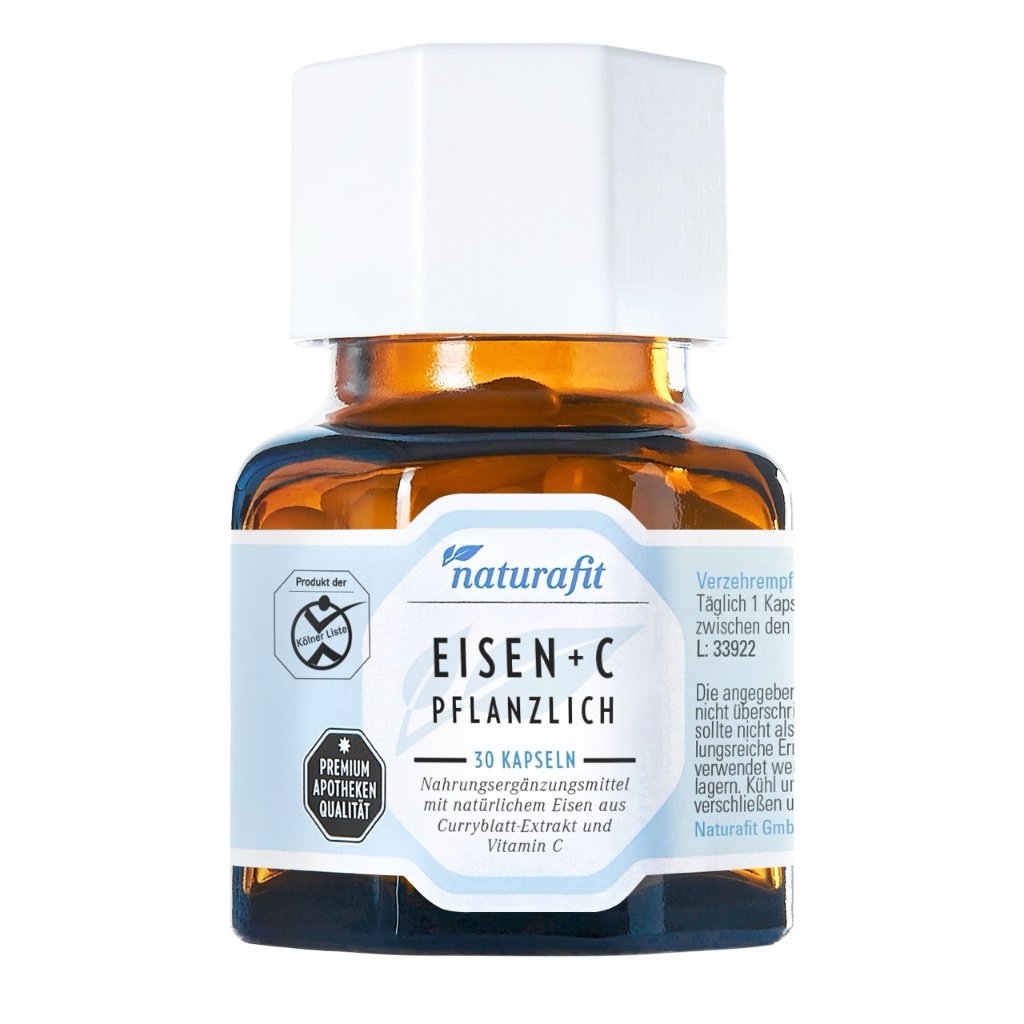 NATURAFIT Eisen plus C pflanzlich Kapseln