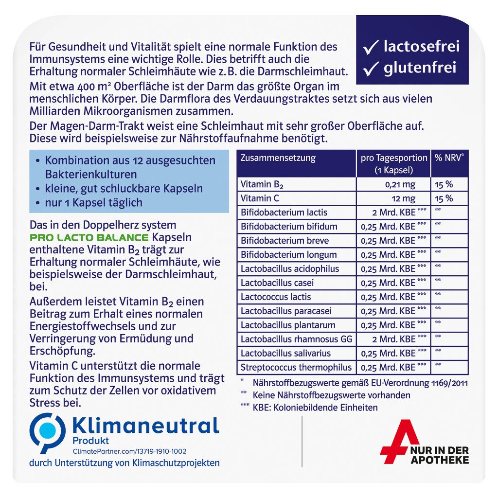 Doppelherz system Pro Lacto Balance Kapseln