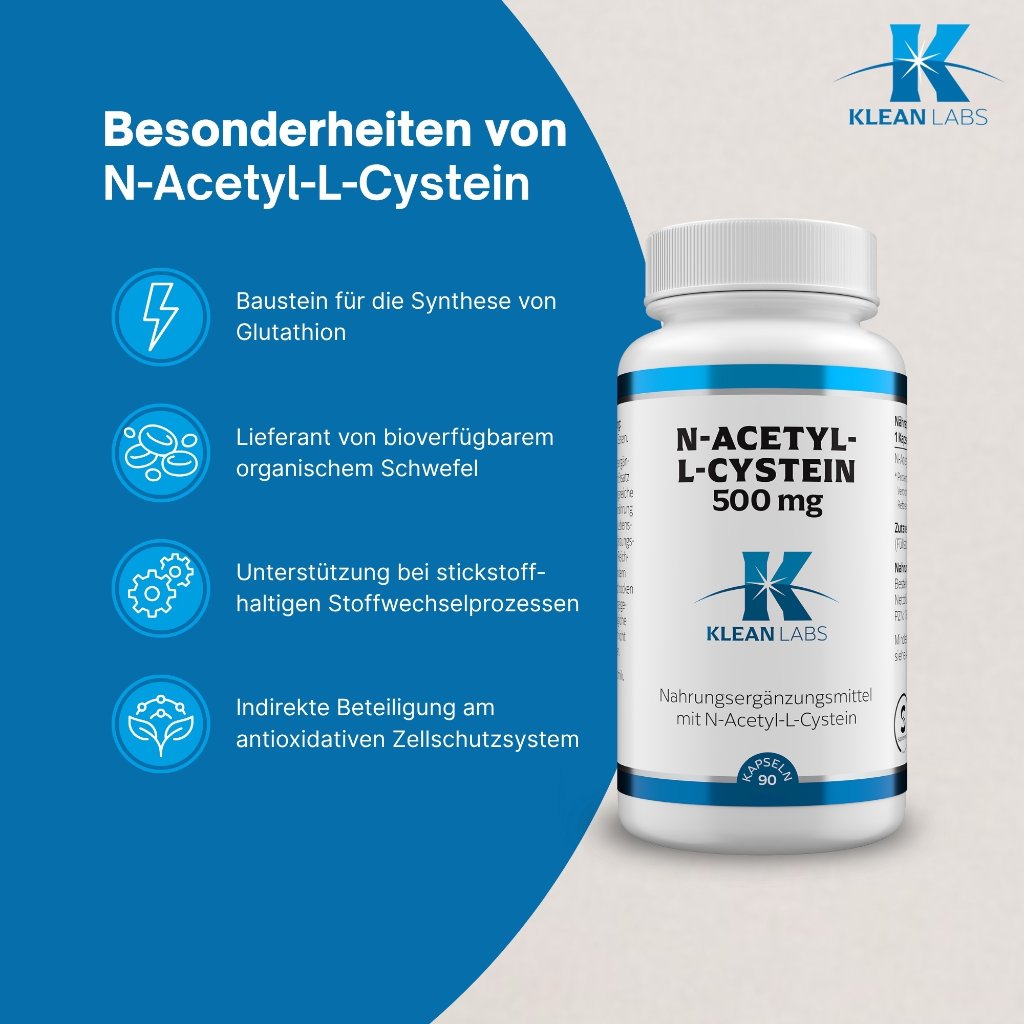 Klean Labs N-Acetyl-L-Cystein 500mg