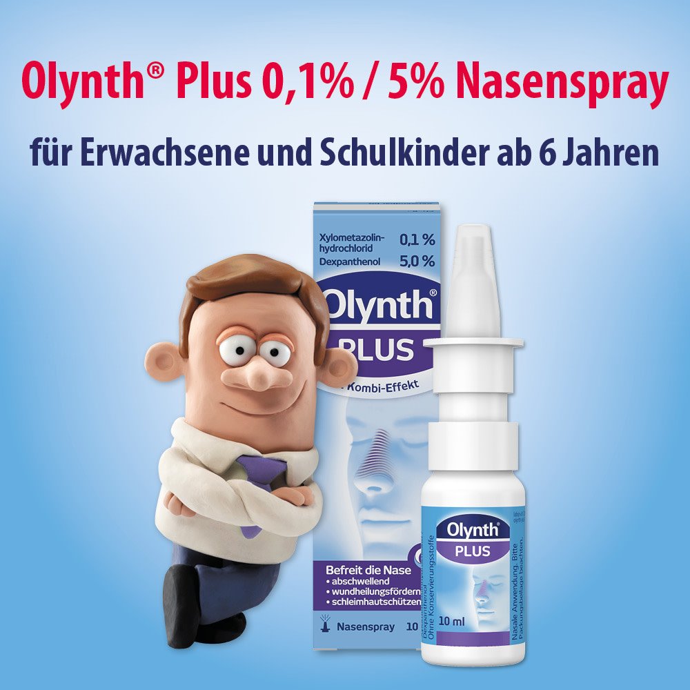 Olynth Plus 0,1 % / 5 % Nasenspray für Schulkinder ab 6 Jahren und Erwachsene
