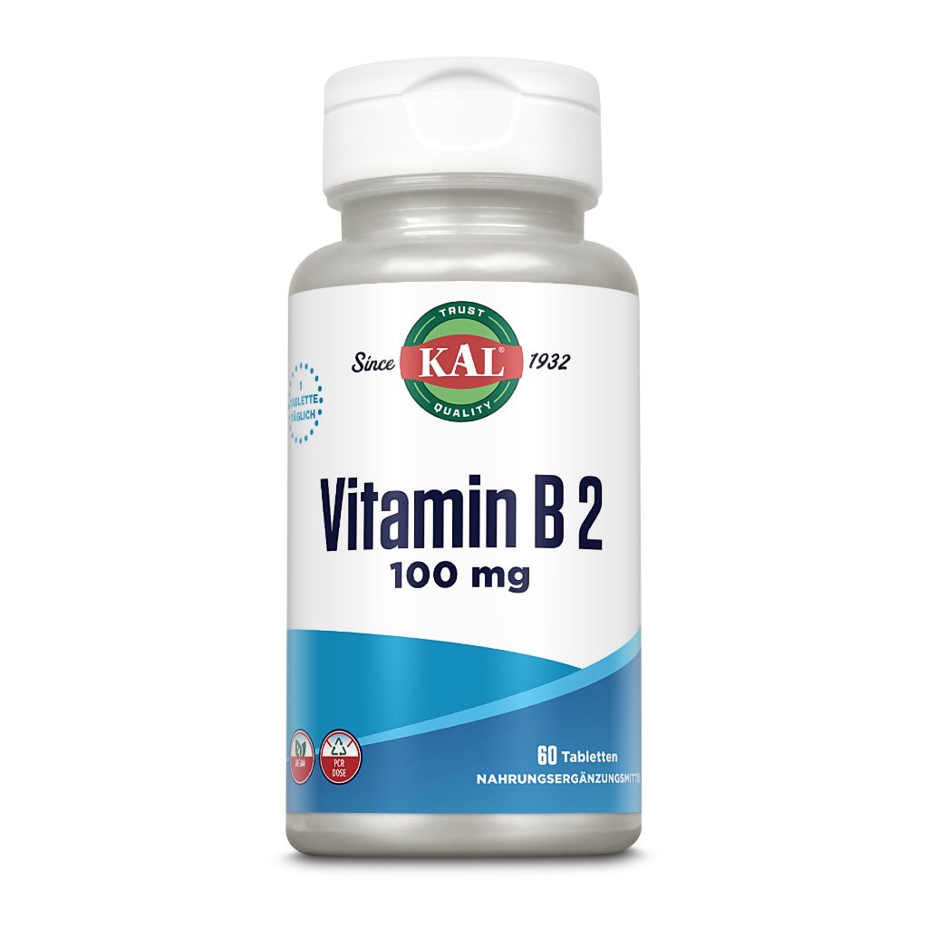 KAL Vitamin B2 Riboflavin 100 mg