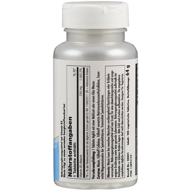 VITAMIN B3 NIACIN 250 mg Tabletten