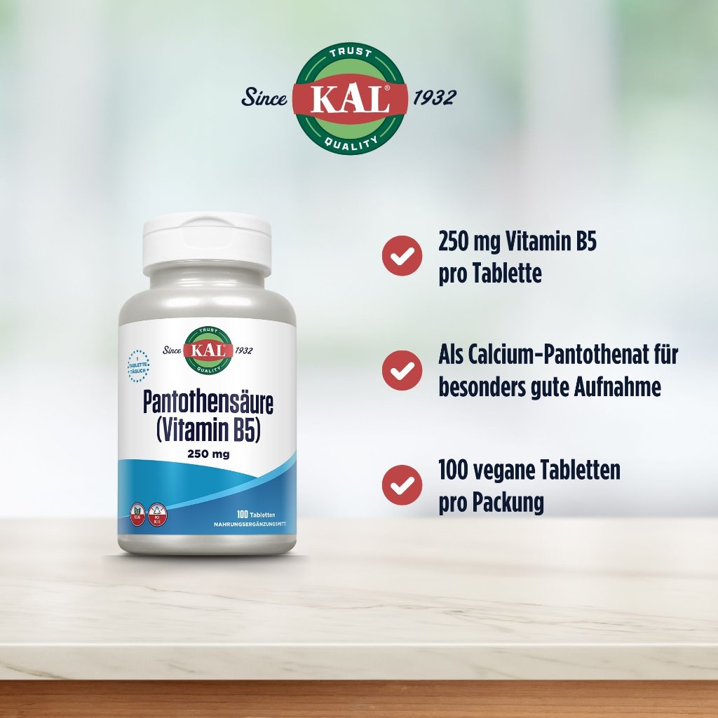 KAL Pantothensäure (Vitamin B 5) 250 mg