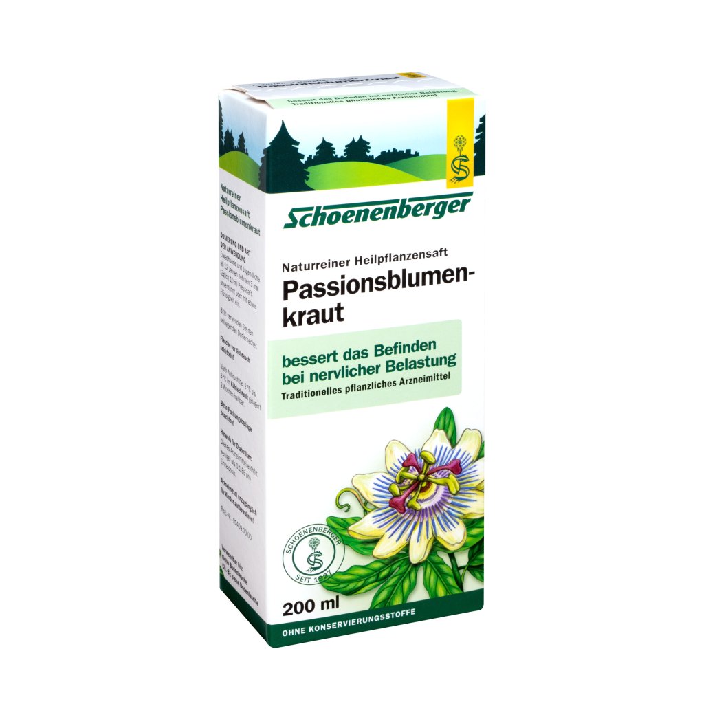 Schoenenberger naturreiner Heilpflanzensaft Passionsblumenkraut