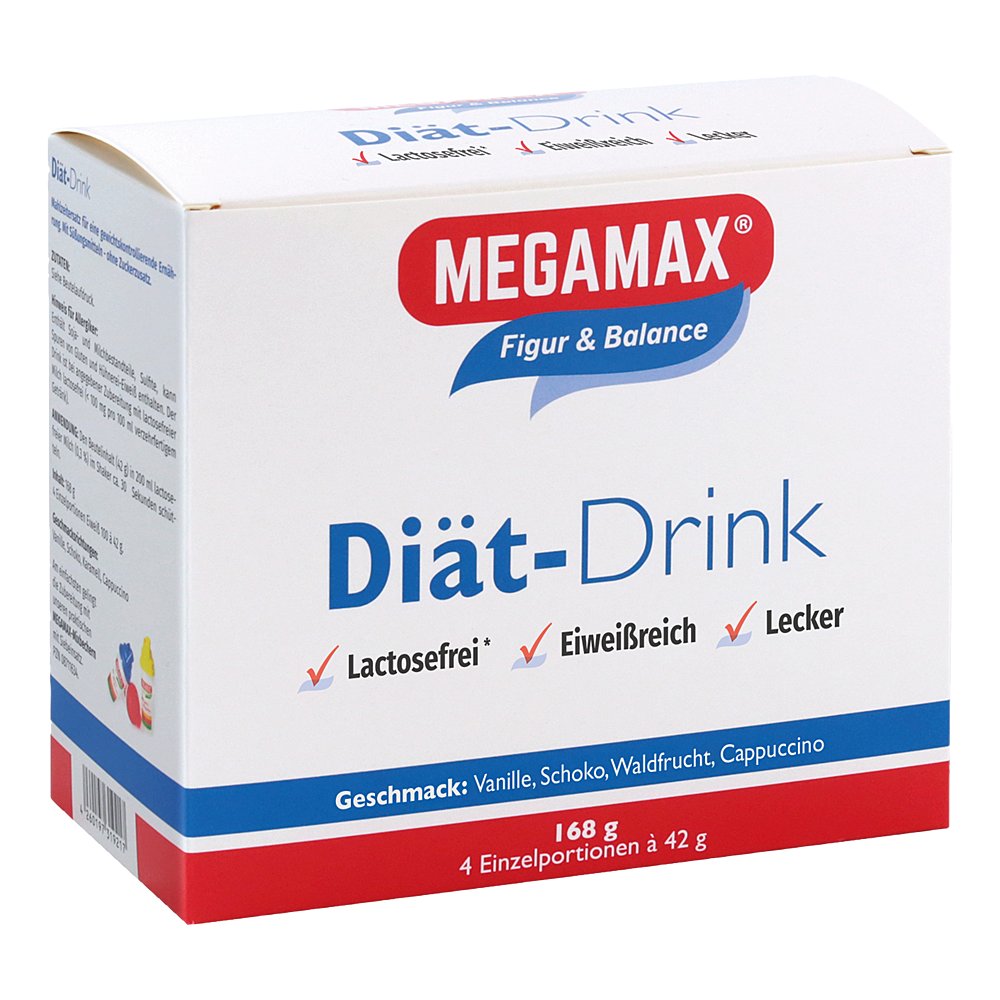 MEGAMAX Diät Drink 4 Sorten Pulver