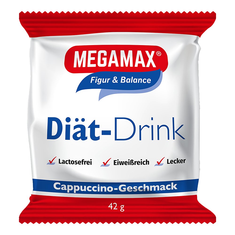MEGAMAX Diät Drink Cappuccino Einzelport.Pulver