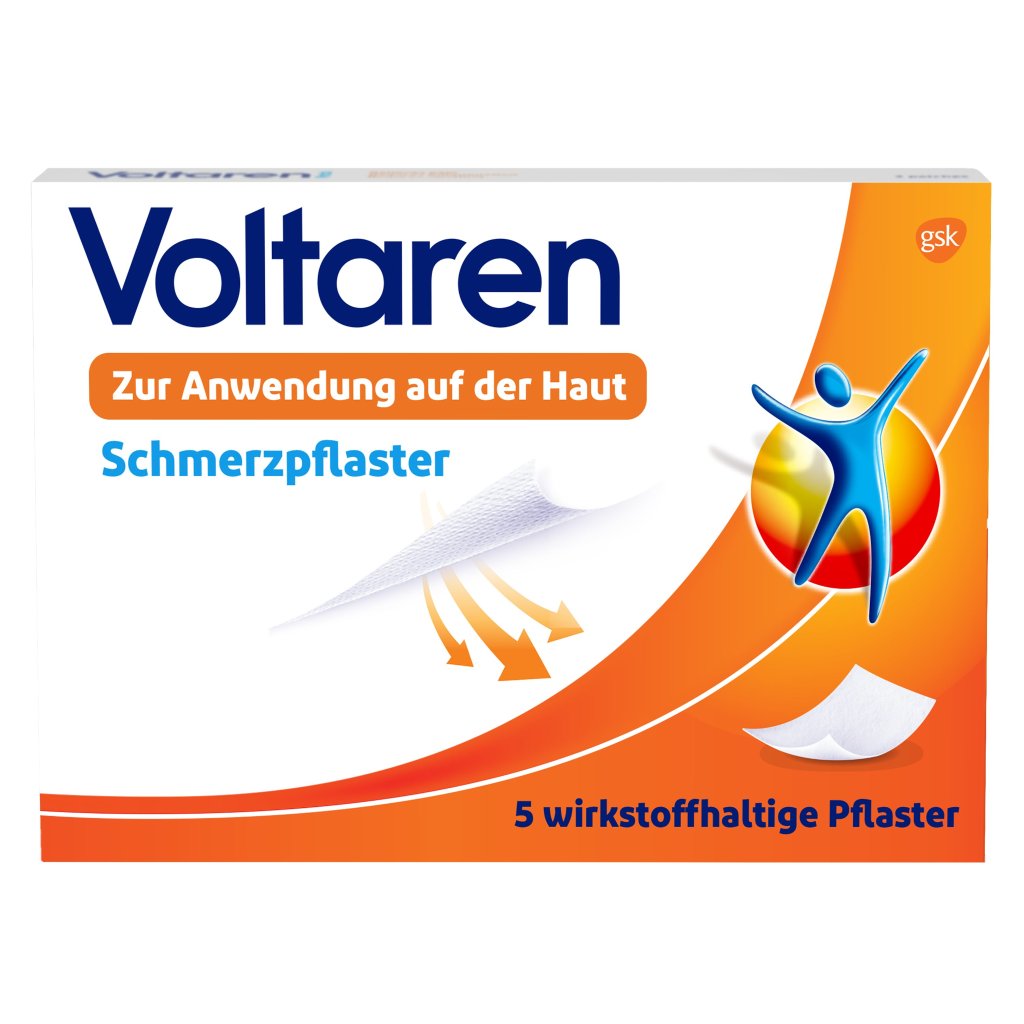 Voltaren Schmerzpflaster mit Diclofenac, 5 Pflaster