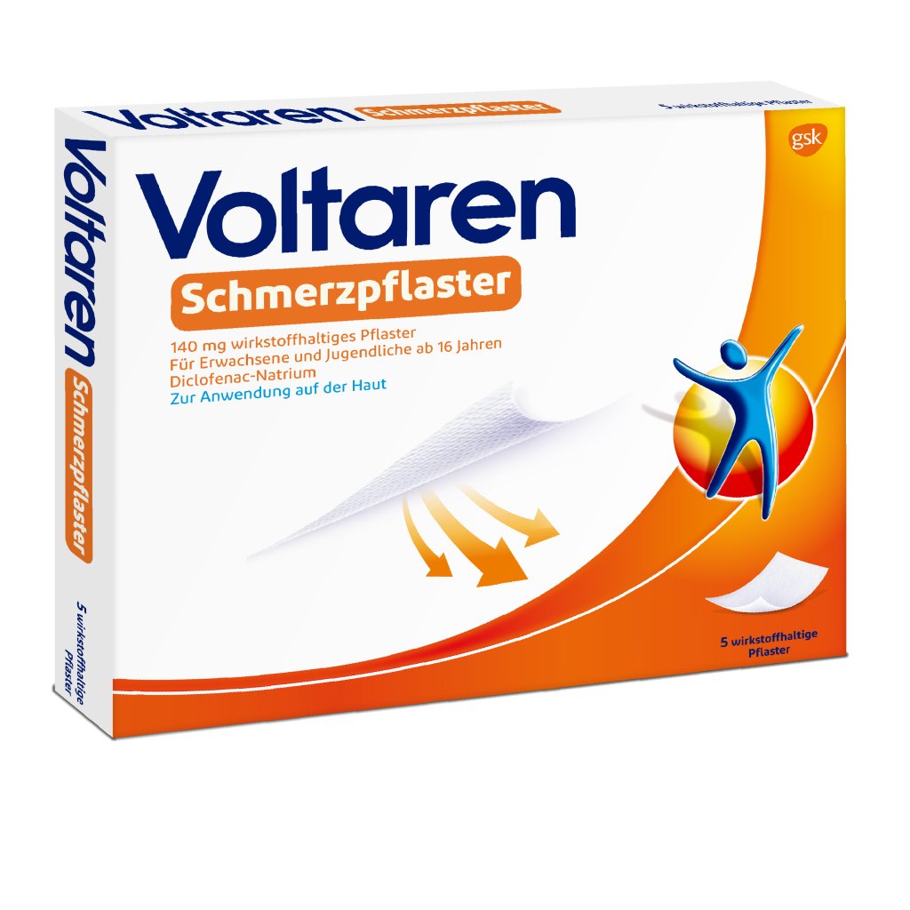 Voltaren Schmerzpflaster mit Diclofenac, 5 Pflaster