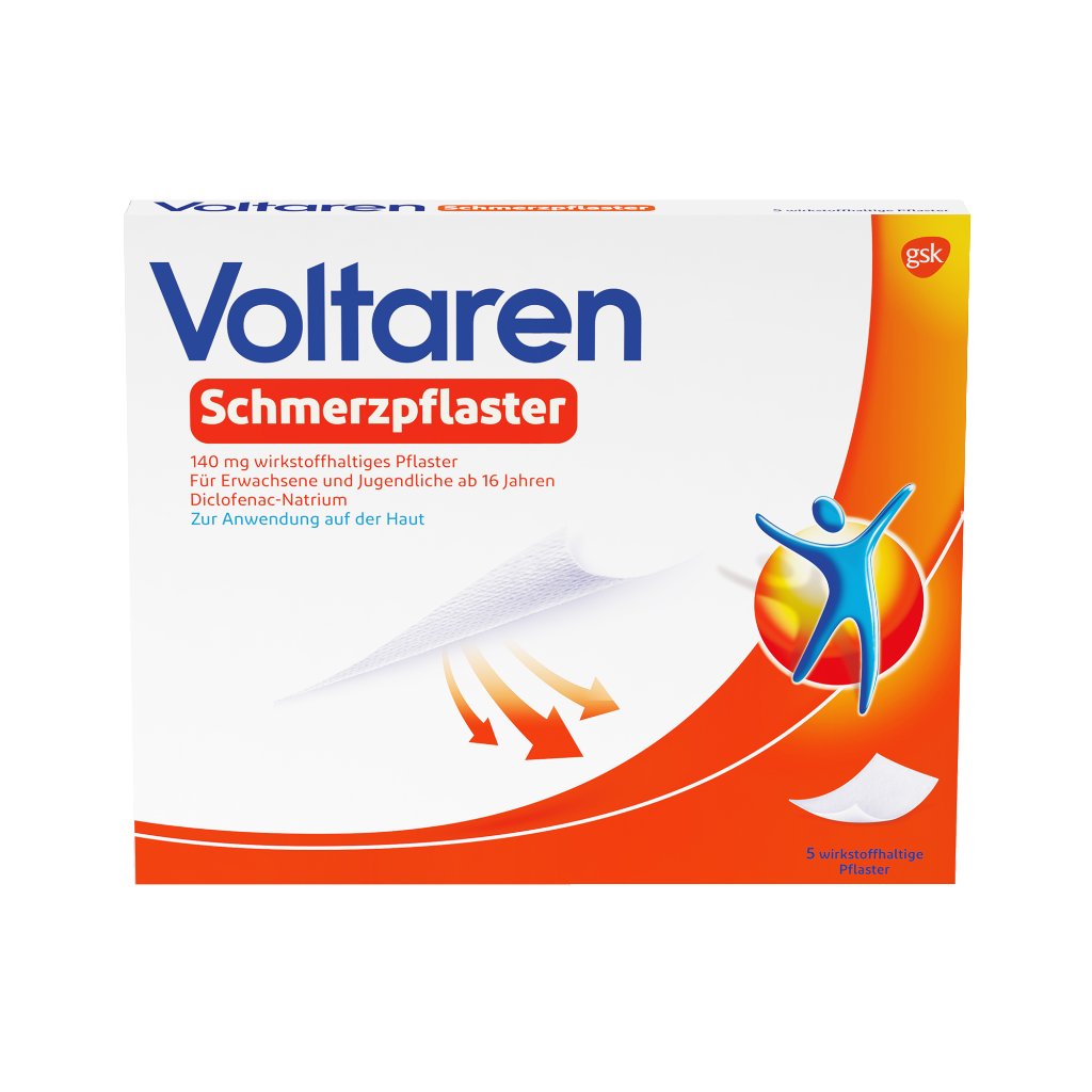Voltaren Schmerzpflaster mit Diclofenac, 5 Pflaster