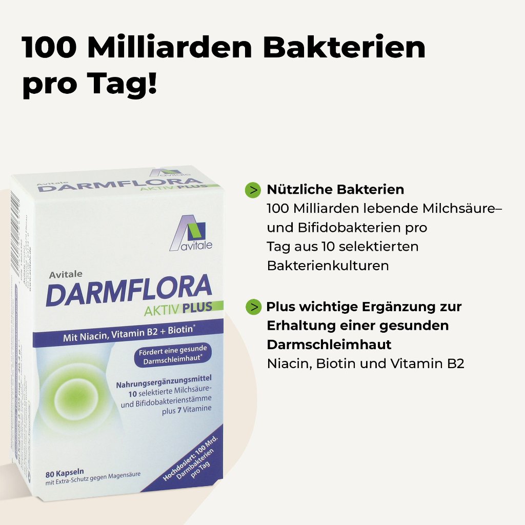 DARMFLORA Aktiv Plus 100 Mrd.Bakterien+7 Vitamine