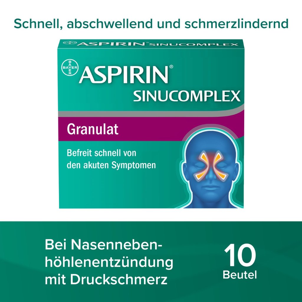 ASPIRIN SINUCOMPLEX 500mg/30mg Gra.Sus.-Herst.Btl.