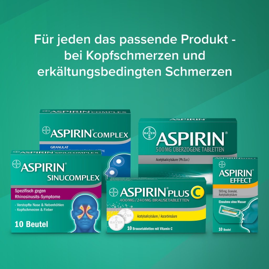 ASPIRIN SINUCOMPLEX 500mg/30mg Gra.Sus.-Herst.Btl.