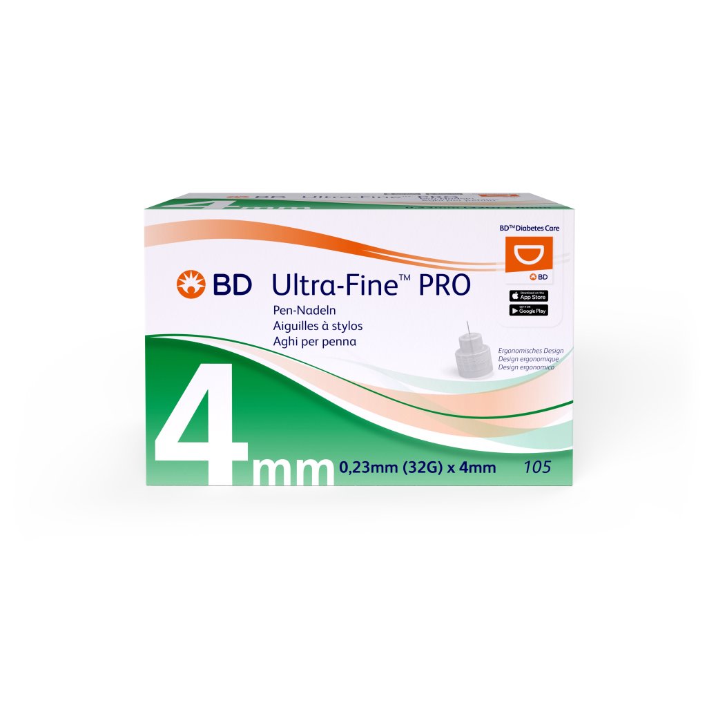 BD Ultra-FineTM  PRO Pen Nadeln 4mm 32G 105 Stück