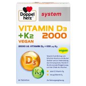 Doppelherz system Vitamin D3 2000 + K2 Vegan