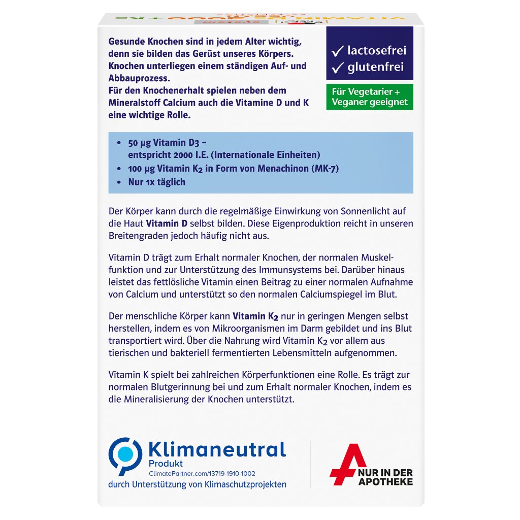Doppelherz system Vitamin D3 2000 + K2 Vegan
