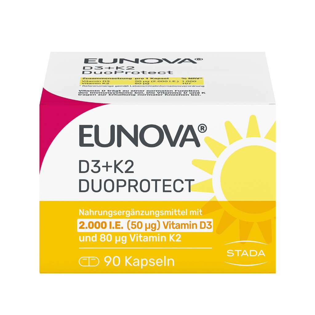 EUNOVA DuoProtect D3+K2 2000 I.E./80 μg Kapseln