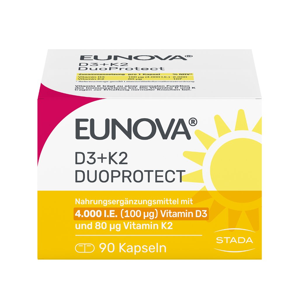 EUNOVA DuoProtect D3+K2 4000 I.E./80 μg Kapseln