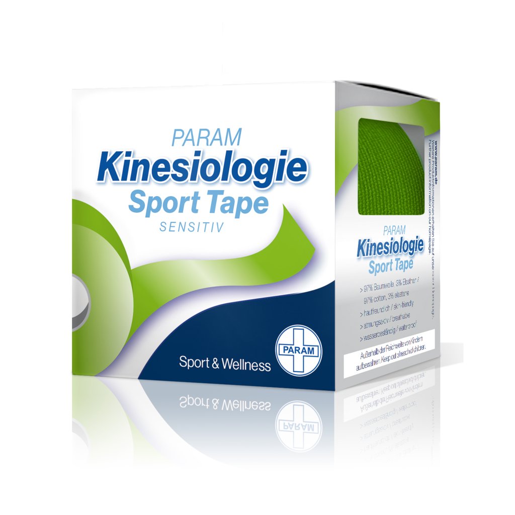 PARAM Kinesiologie Sport Tape, 5 cm x 5 m, grün