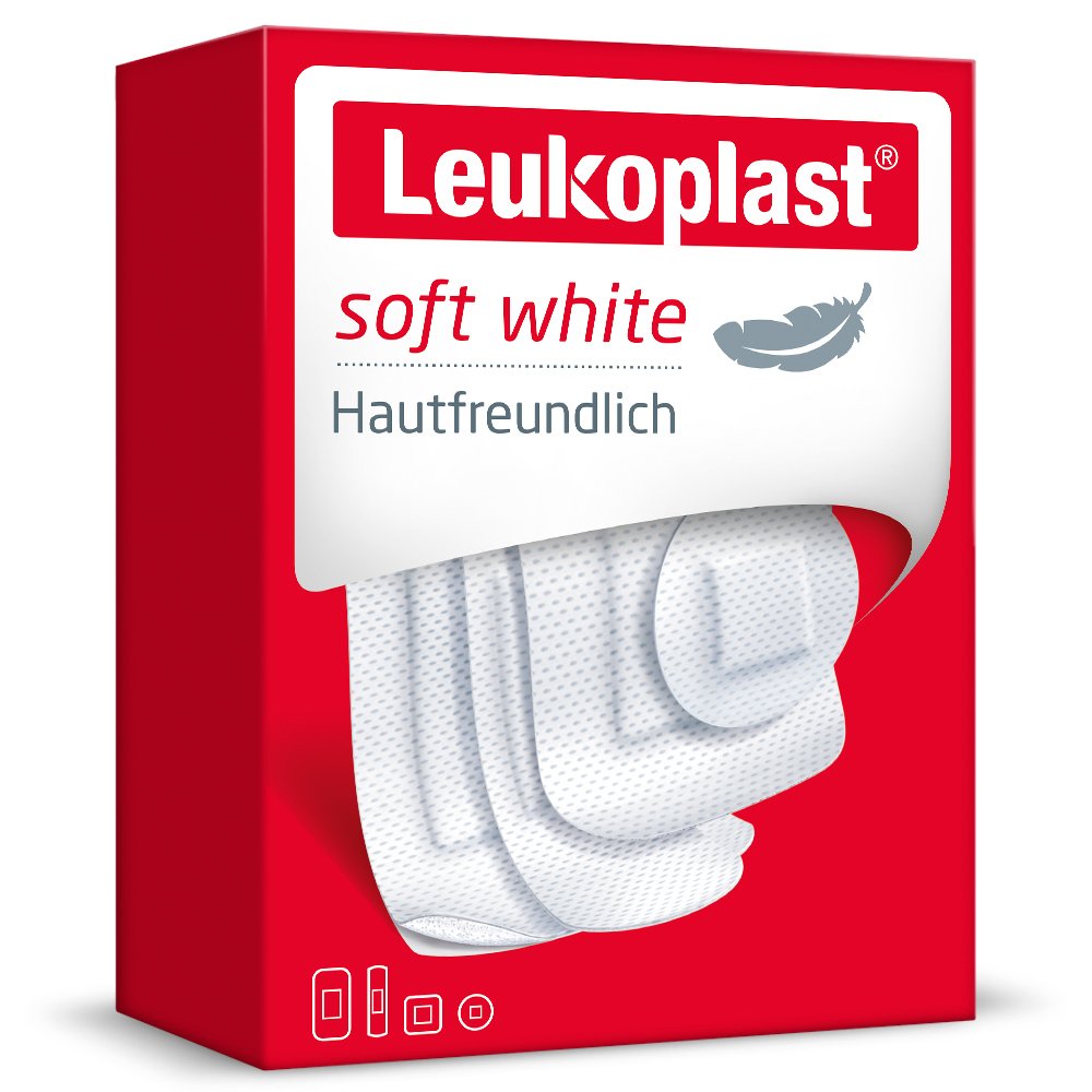 LEUKOPLAST soft white Str.19x72/D.25/38x72/38x38mm