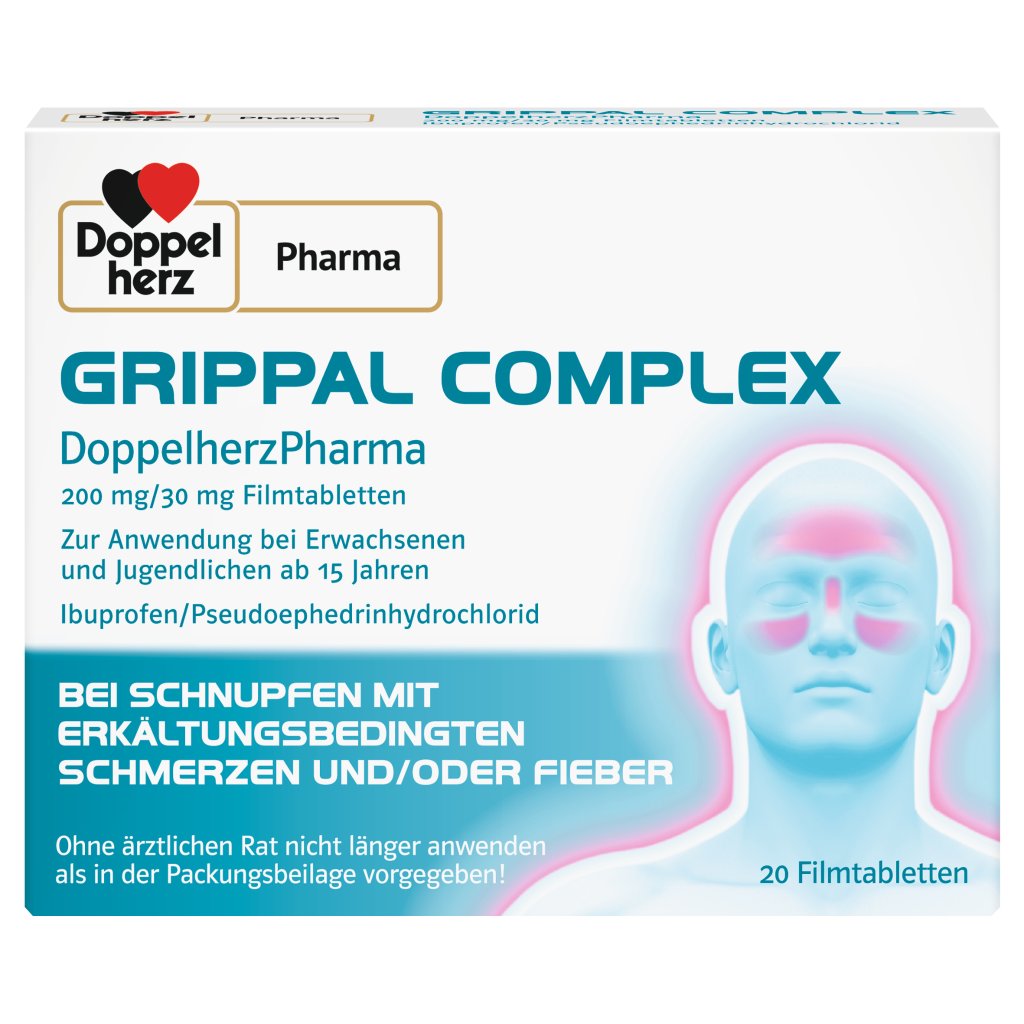 GRIPPAL COMPLEX DoppelherzPharma 200 mg/ 30 mg Filmtabletten