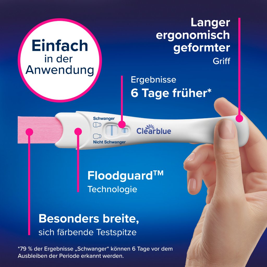 CLEARBLUE Schwangerschaftstest frühe Erkennung 2er