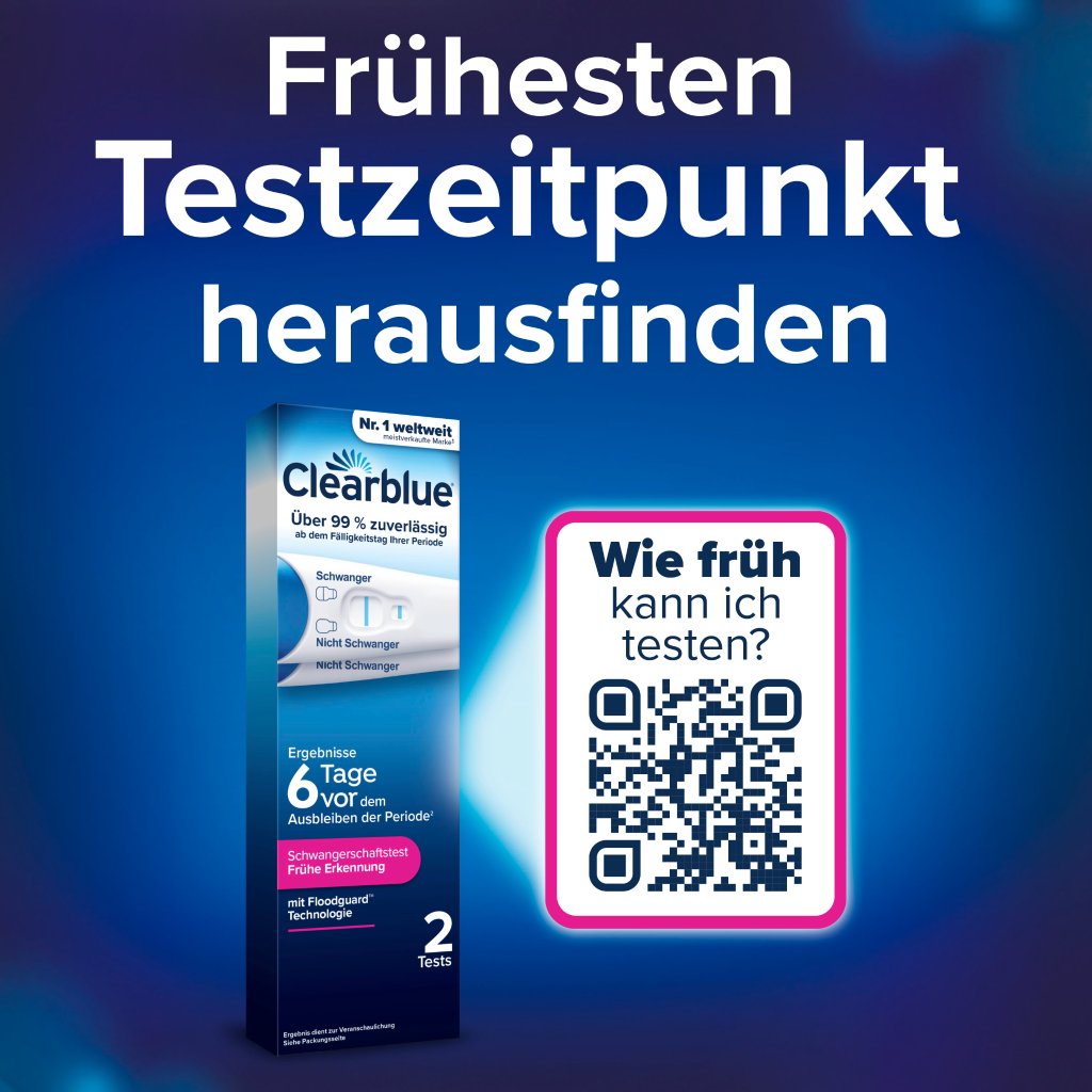 CLEARBLUE Schwangerschaftstest frühe Erkennung 2er