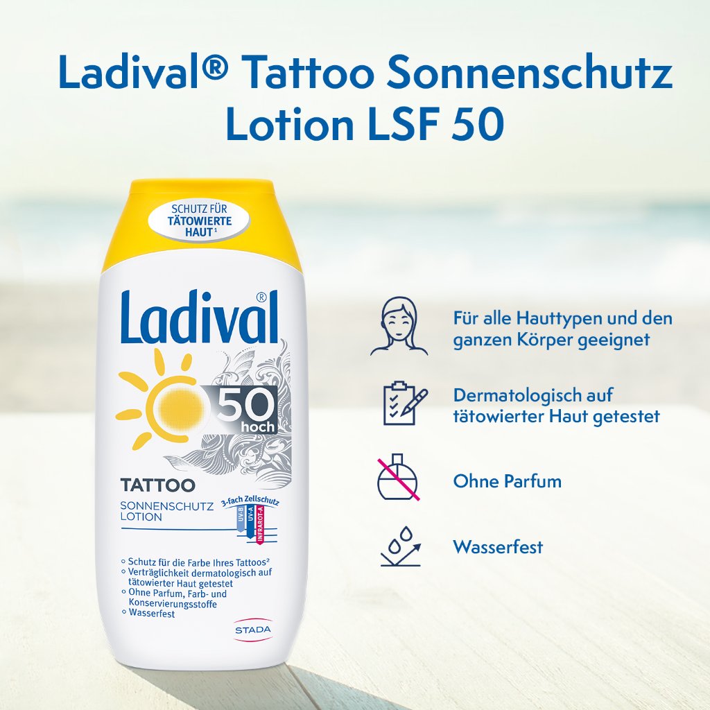 LADIVAL Tattoo Sonnenschutz Lotion LSF 50