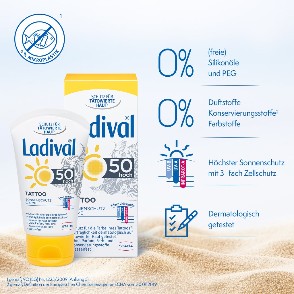 LADIVAL Tattoo Sonnenschutz Creme LSF 50