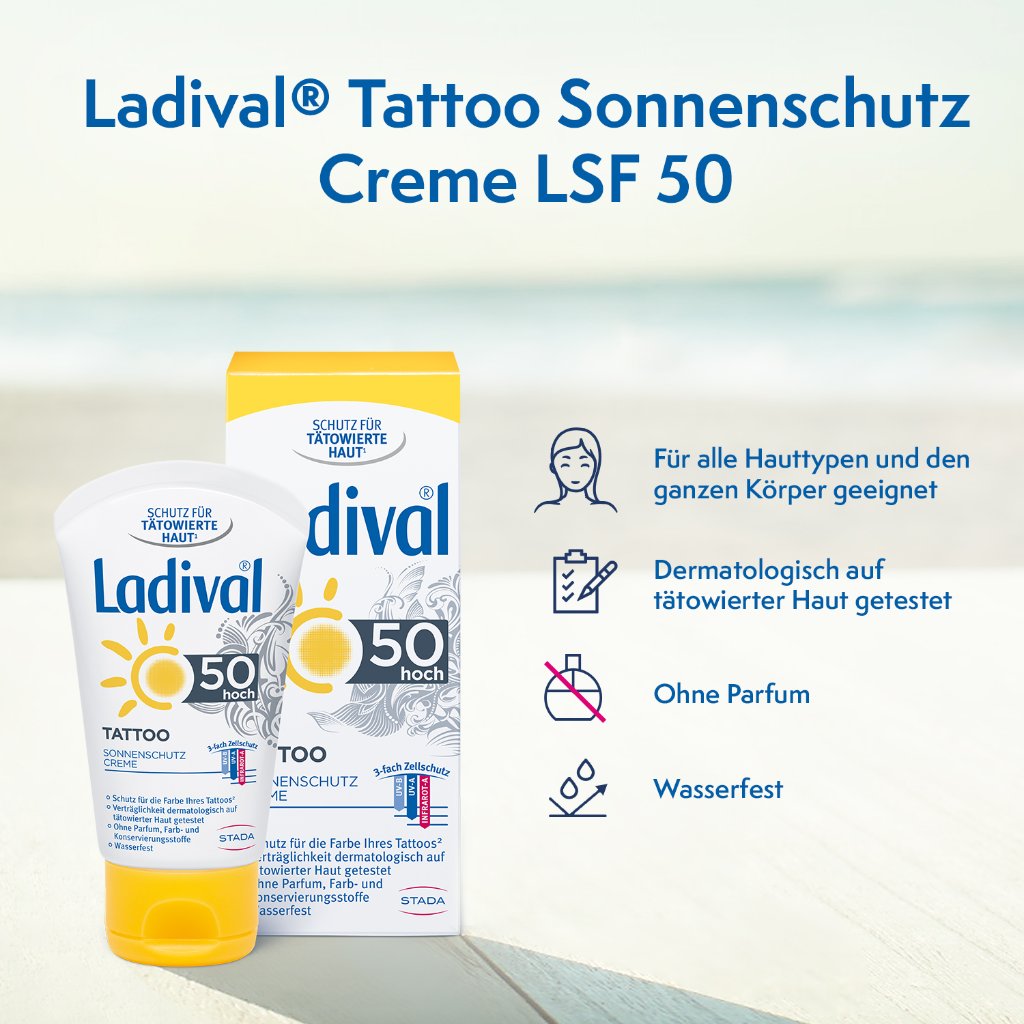 LADIVAL Tattoo Sonnenschutz Creme LSF 50