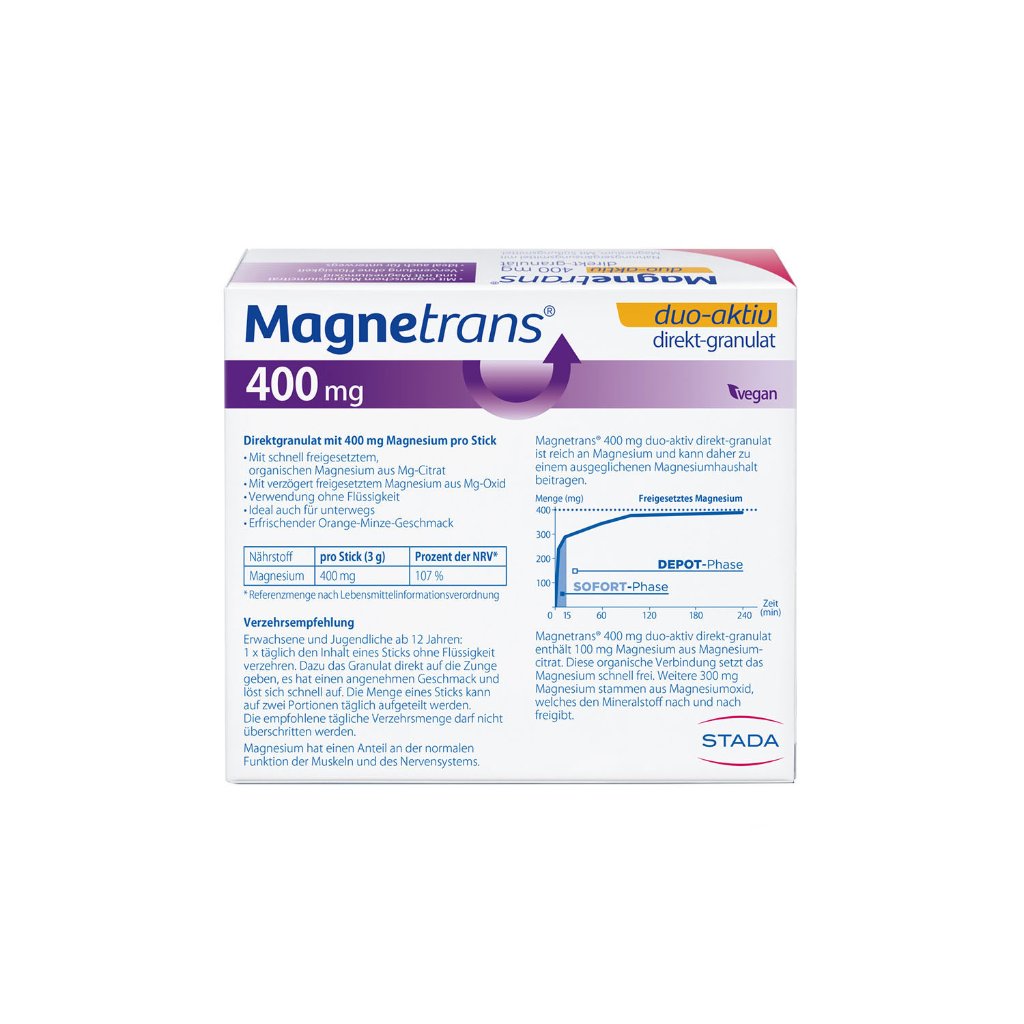 MAGNETRANS duo-aktiv 400 mg Sticks