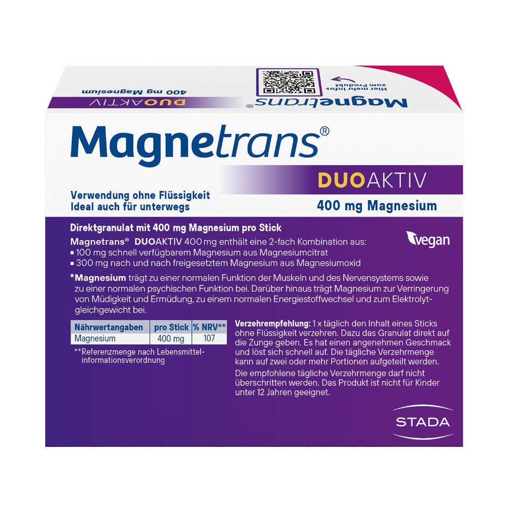 MAGNETRANS duo-aktiv 400 mg Sticks