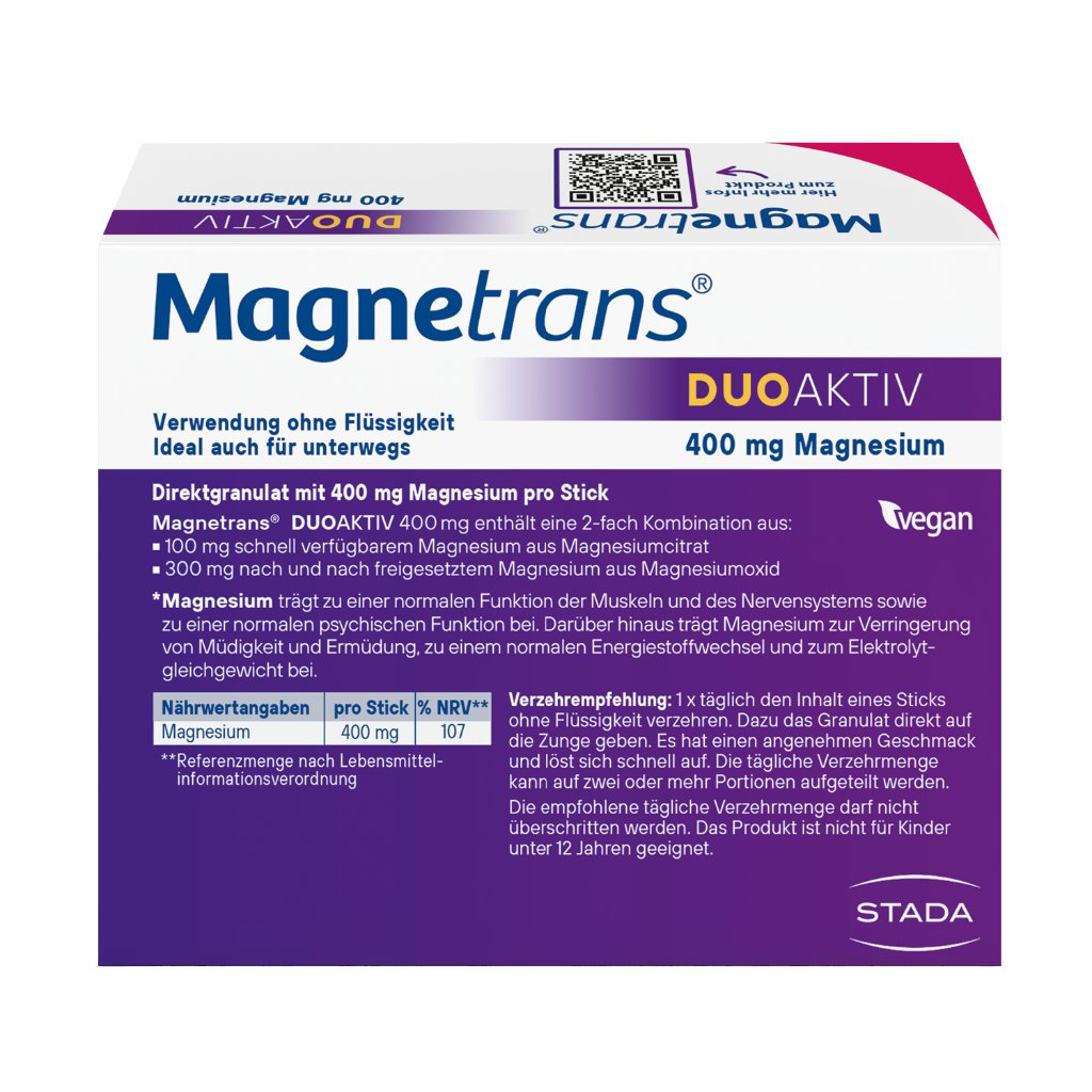 MAGNETRANS duo-aktiv 400 mg Sticks