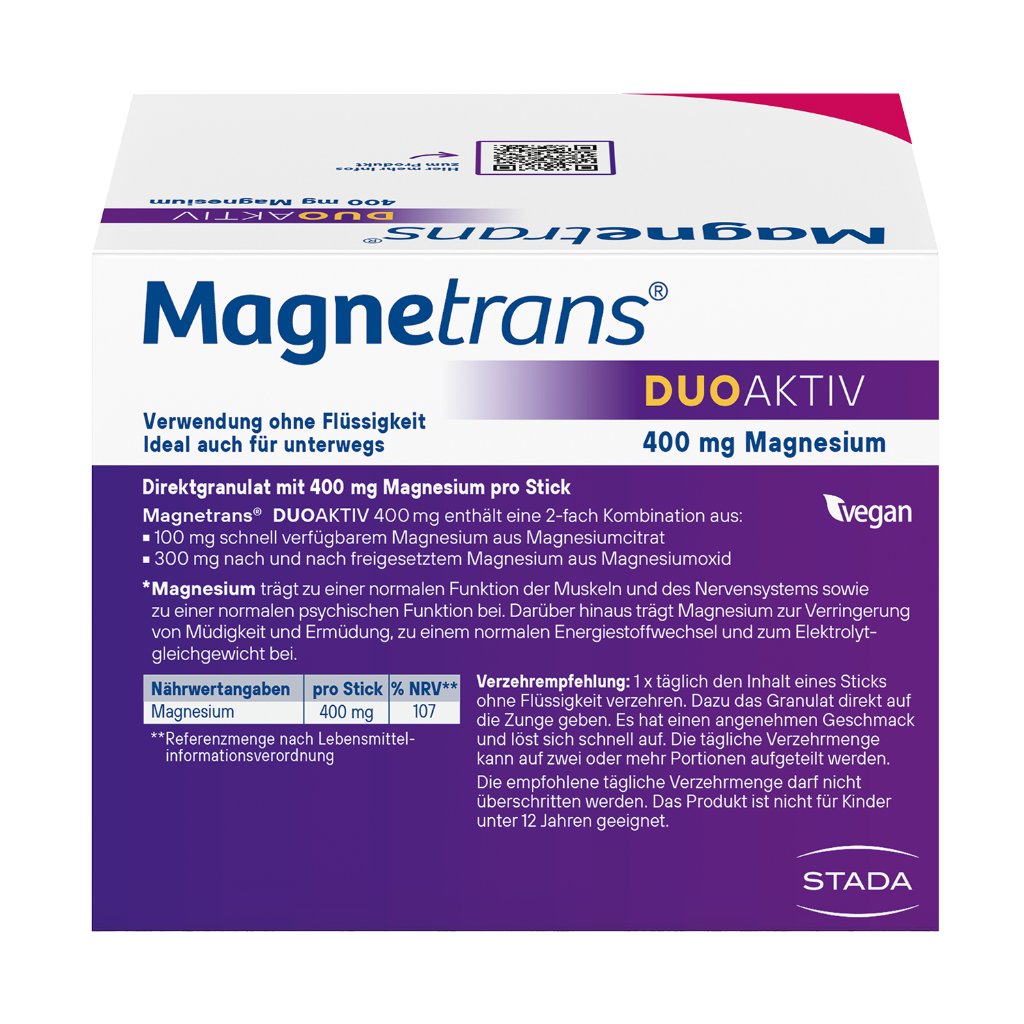 MAGNETRANS duo-aktiv 400 mg Sticks