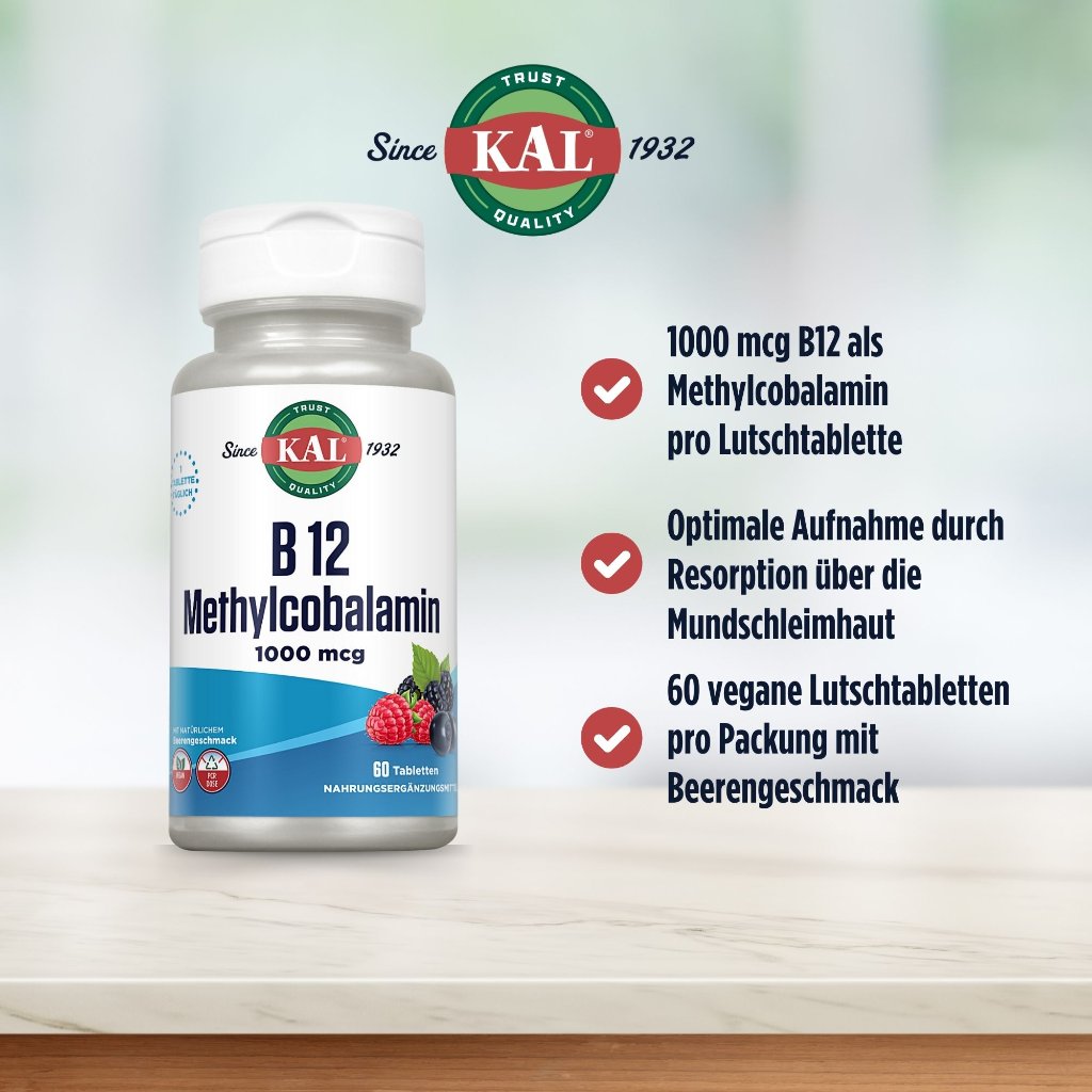 KAL Vitamin B12 Methylcobalamin 1000 mcg