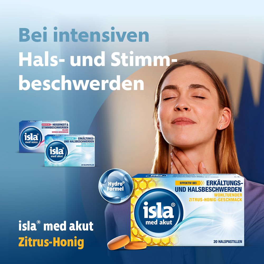 ISLA MED akut Zitrus-Honig Pastillen