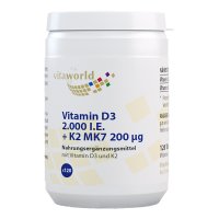 VITAMIN D3+K2 2.000 I.E./200 μg Tabletten