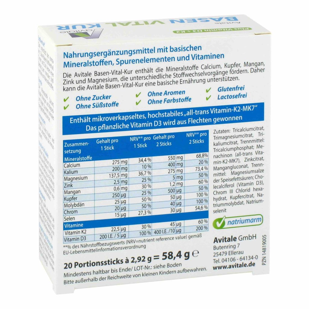 BASEN VITAL KUR plus Vitamin D3+K2 Pulver