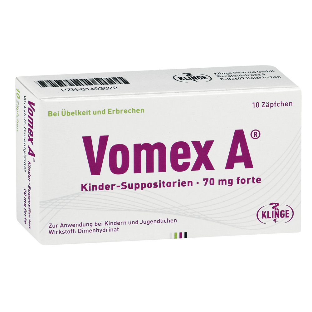 VOMEX A Kinder-Suppositorien 70 mg forte