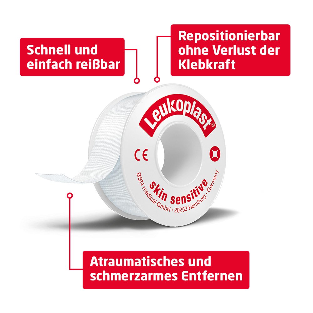 LEUKOPLAST Skin Sensitive 2,5 cmx2,6 m m.Schutzr.
