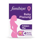 Femibion® 0 BabyPlanung, Tägliches Nahrungsergänzungsmittel während der Babyplanung, Mit Folsäure Plus ², 4-Wochen-Packung, 28 Tabletten