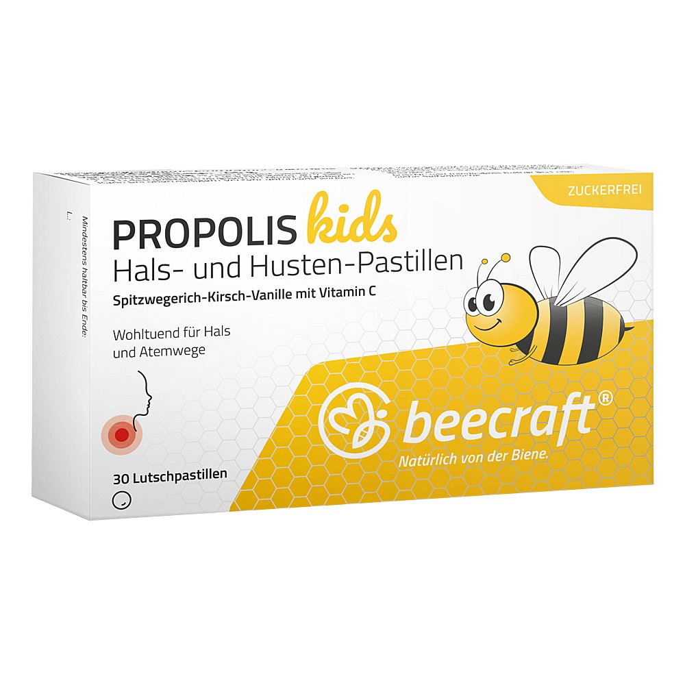 BEECRAFT Propolis Hals- und Husten-Pastillen kids