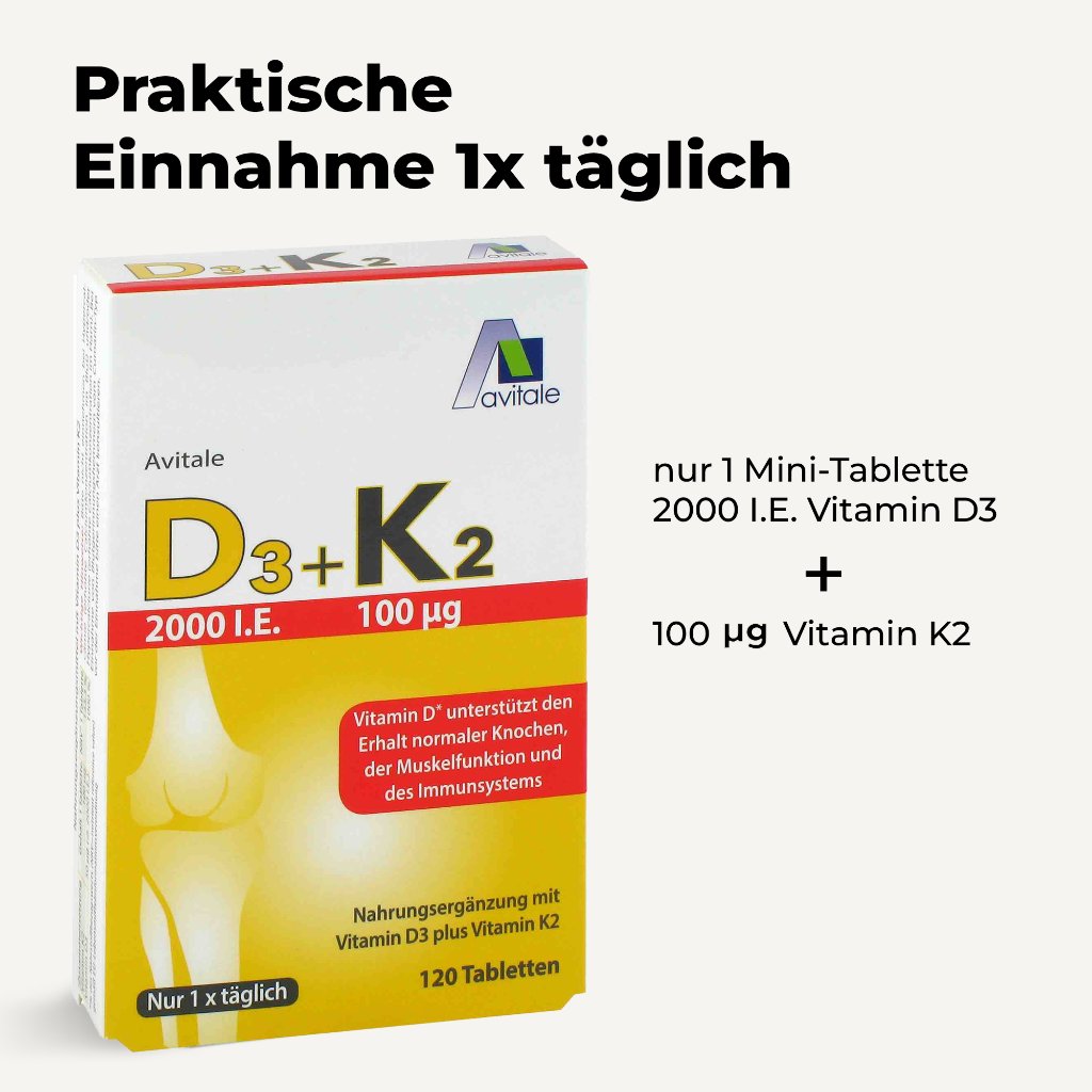 D3+K2 2000 I.E.+100 μg Tabletten