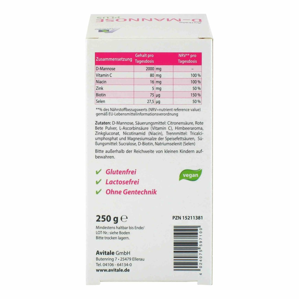 D-MANNOSE PLUS 2000 mg Pulver m.Vit.u.Mineralstof.