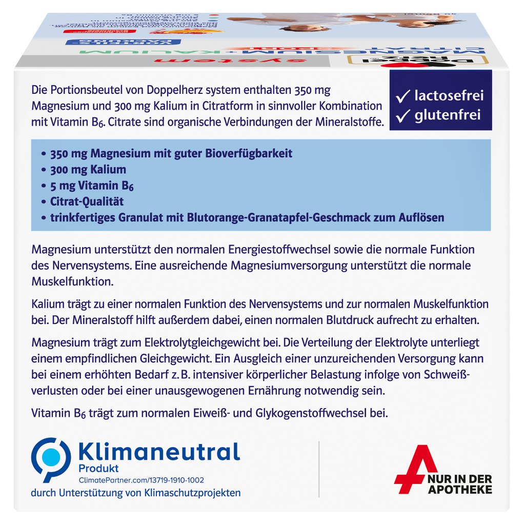 Doppelherz system 
Magnesium + Kalium Citrat