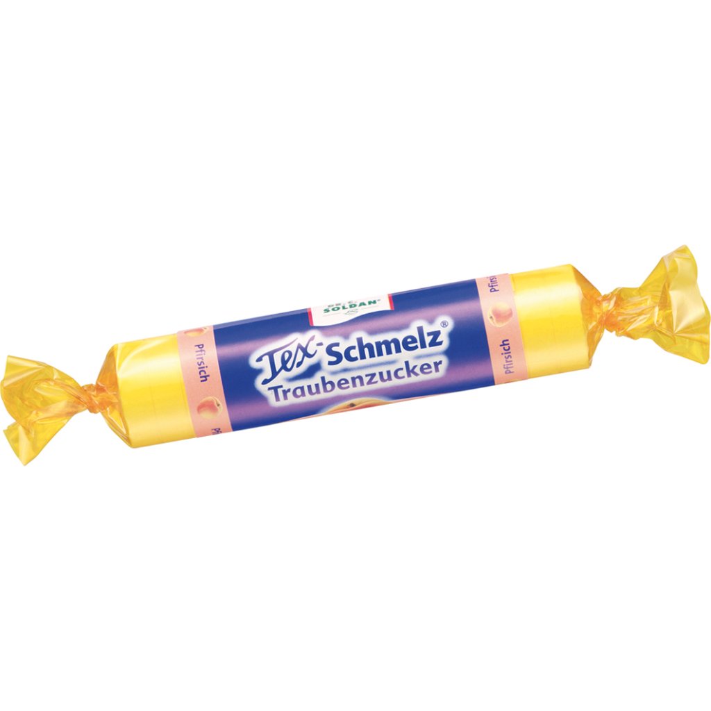 SOLDAN Tex Schmelz Traubenzucker Pfirsich Rolle
